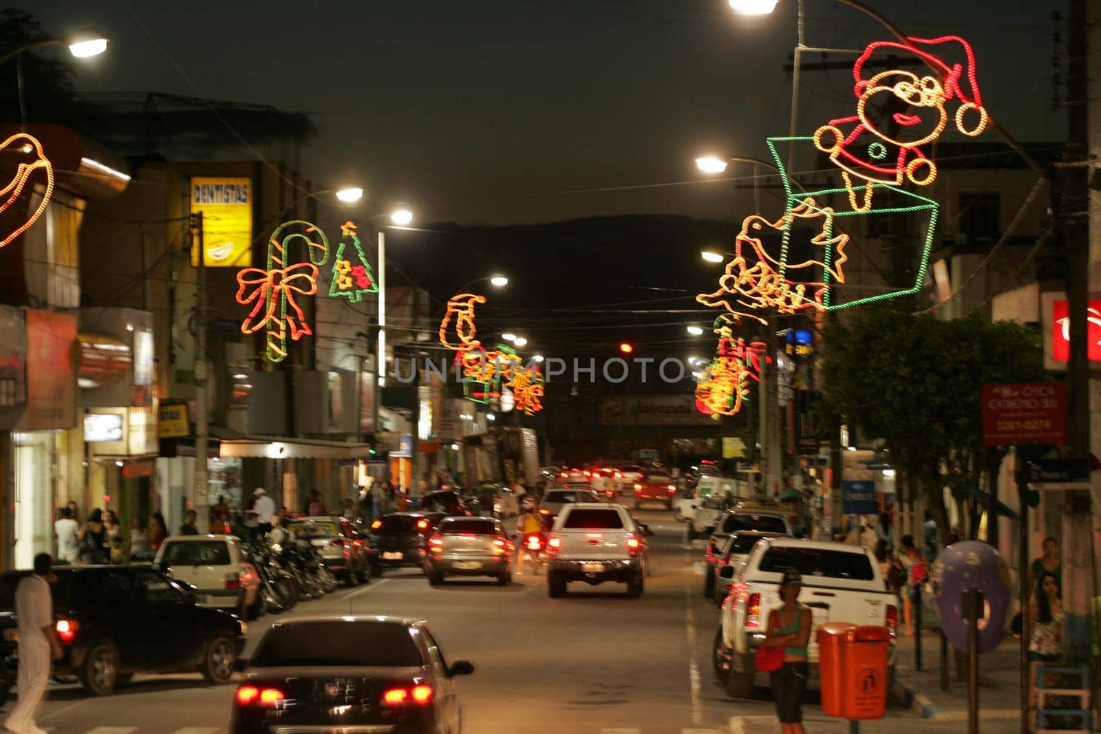 eunapolis, bahia / brazil - december 16, 2010: decoration of Porto Seguro Avenue, Eunapolis City Center.