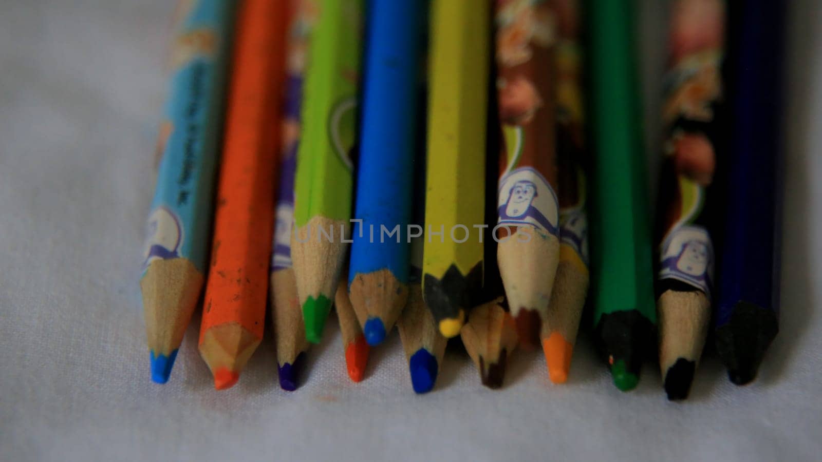 salvador, bahia / brazil - may 6, 2020: colored pencils are seen in the city of Salvador.