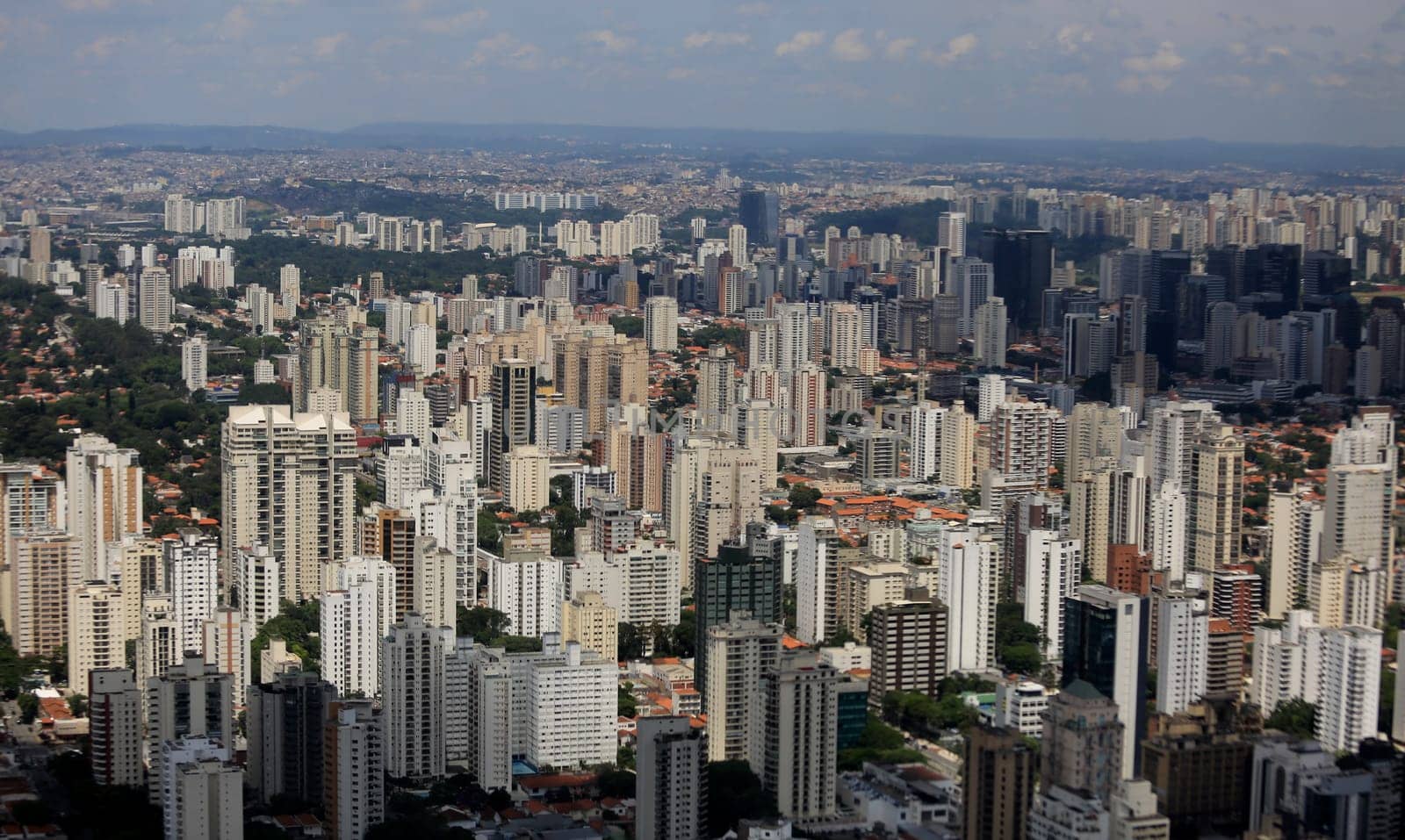 sao paulo, sao paulo / brazil - february 11, 2017: Aerial view of the city of Sao Paulo.