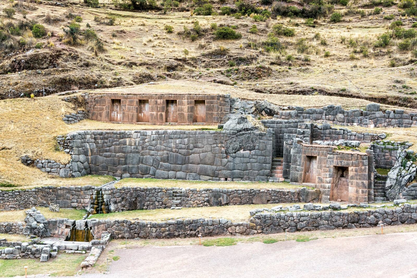 Ancient Incan Ruins of Tambomachay near Cuzco, Peru