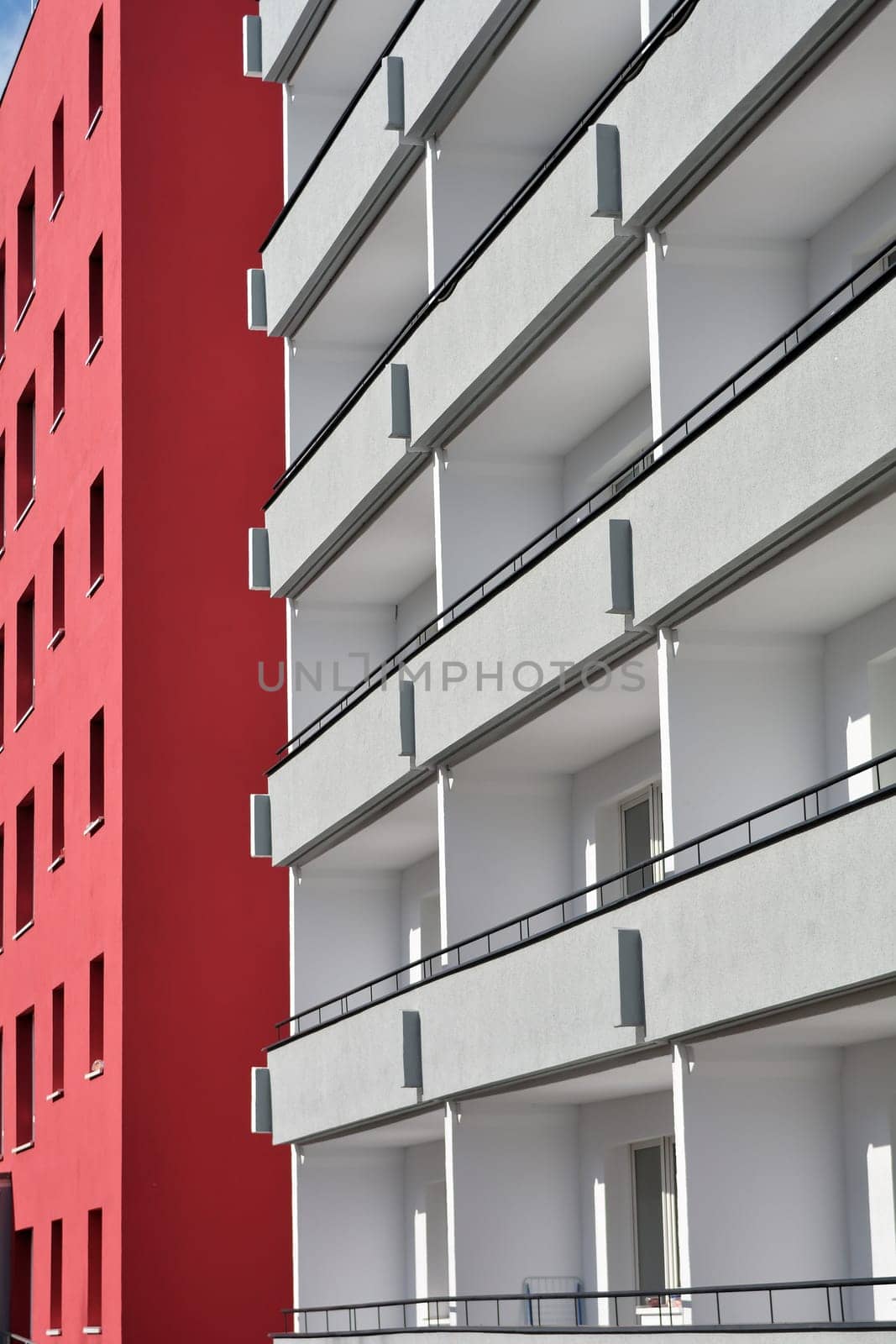 Facade of an empty residential building in Magdeburg