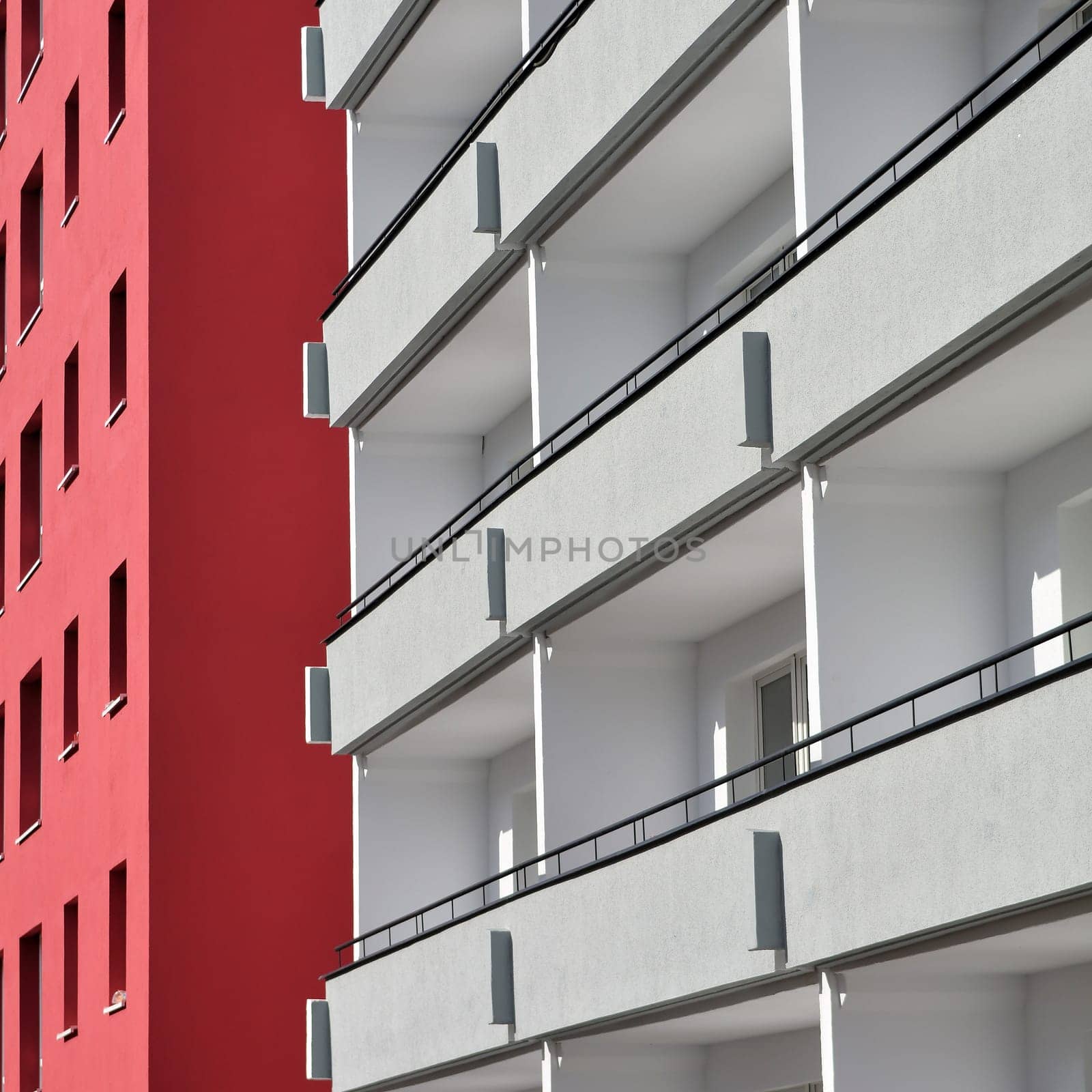 Facade of an empty residential building in Magdeburg