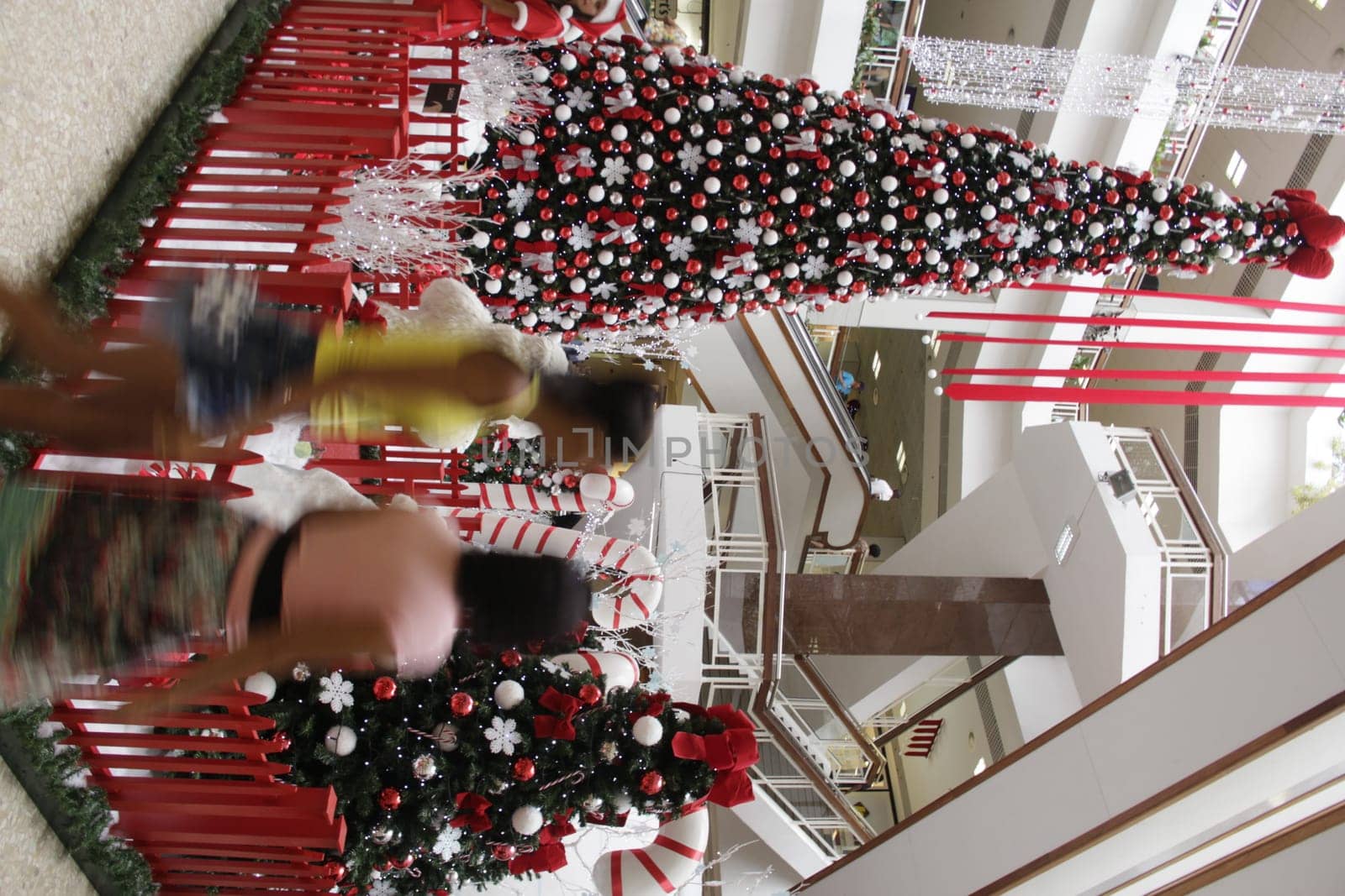 salvador, bahia / brazil - november 28, 2014: Christmas decoration is seen at Shopping Piedade in Salvador.
