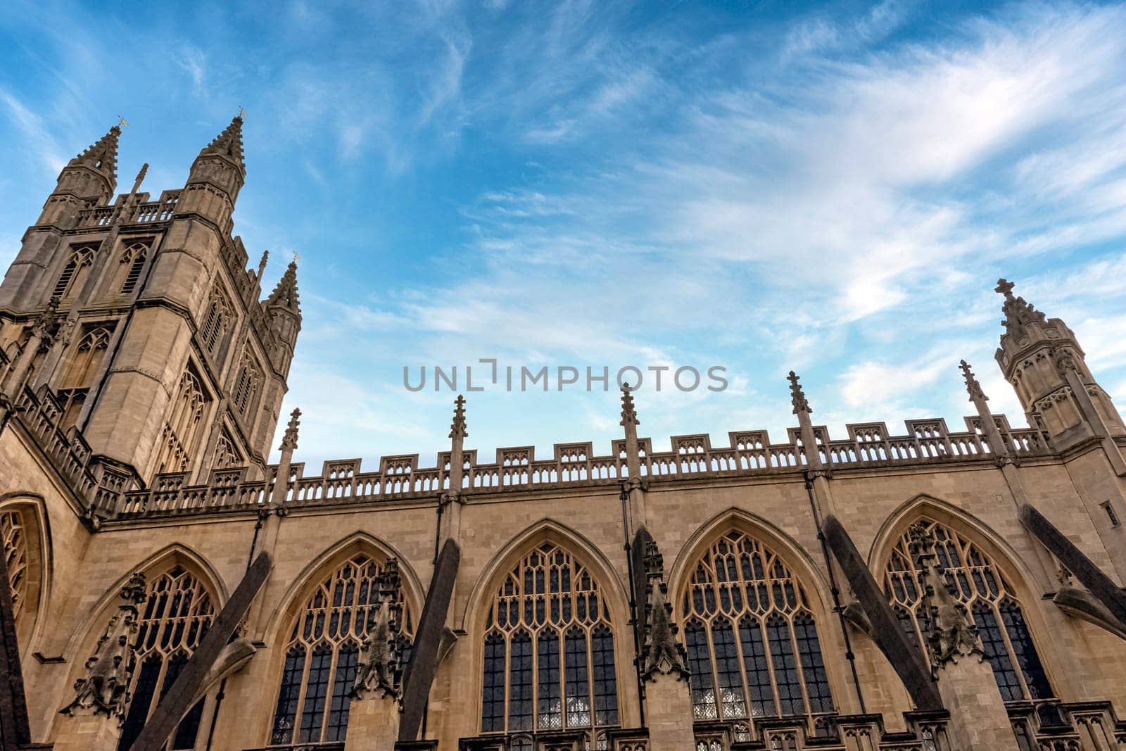 Bath Abbey in Bath, Somerset, United Kingdom on 1 December 2019