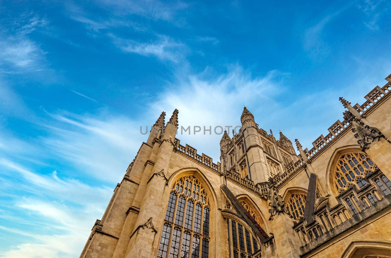 Bath Abbey in Bath, Somerset, United Kingdom on 1 December 2019