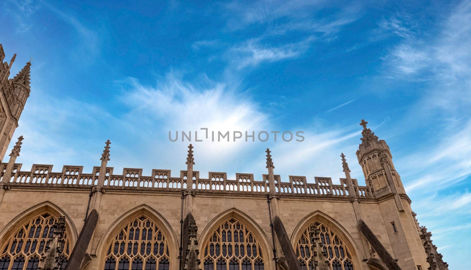 Bath Abbey in Bath, Somerset, United Kingdom on 1 December 2019