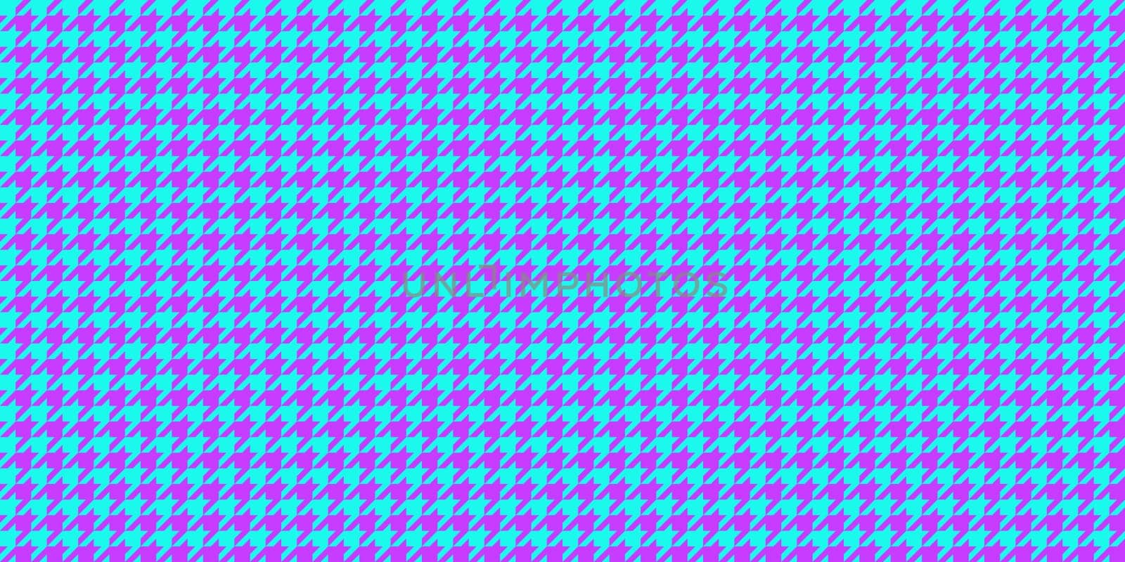 Lilac Blue Seamless Houndstooth Pattern Background. Traditional Arab Texture. Fabric Textile Material.