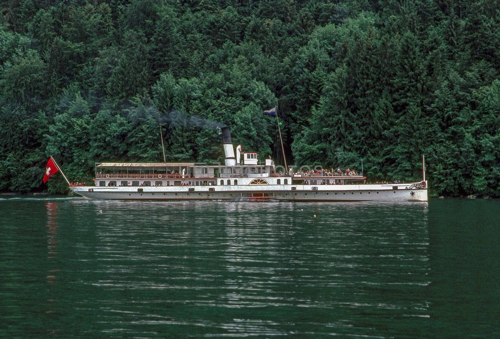 Ferry Boat on lake in Switzerland