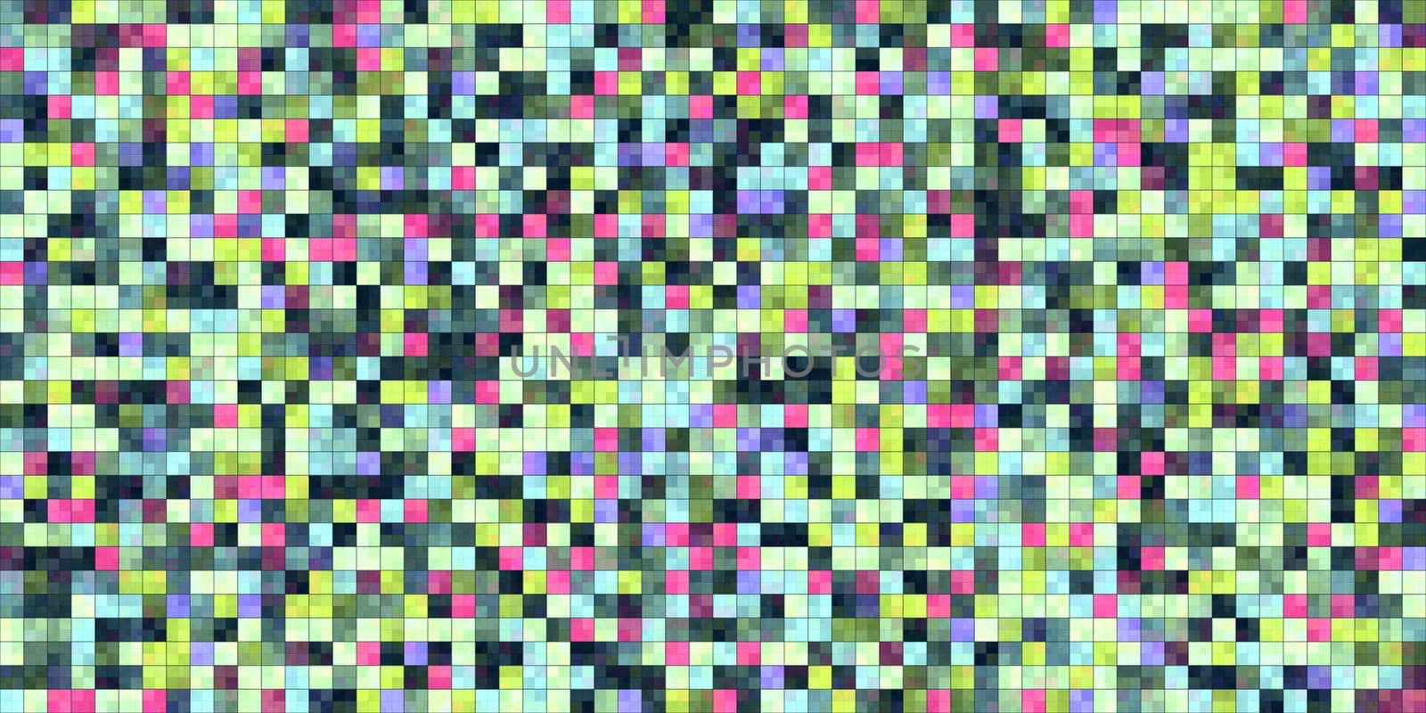 Tiling Colored Squares. Colorful mosaic texture. Bright filling geometric backdrop. Seamless Backgrounds.