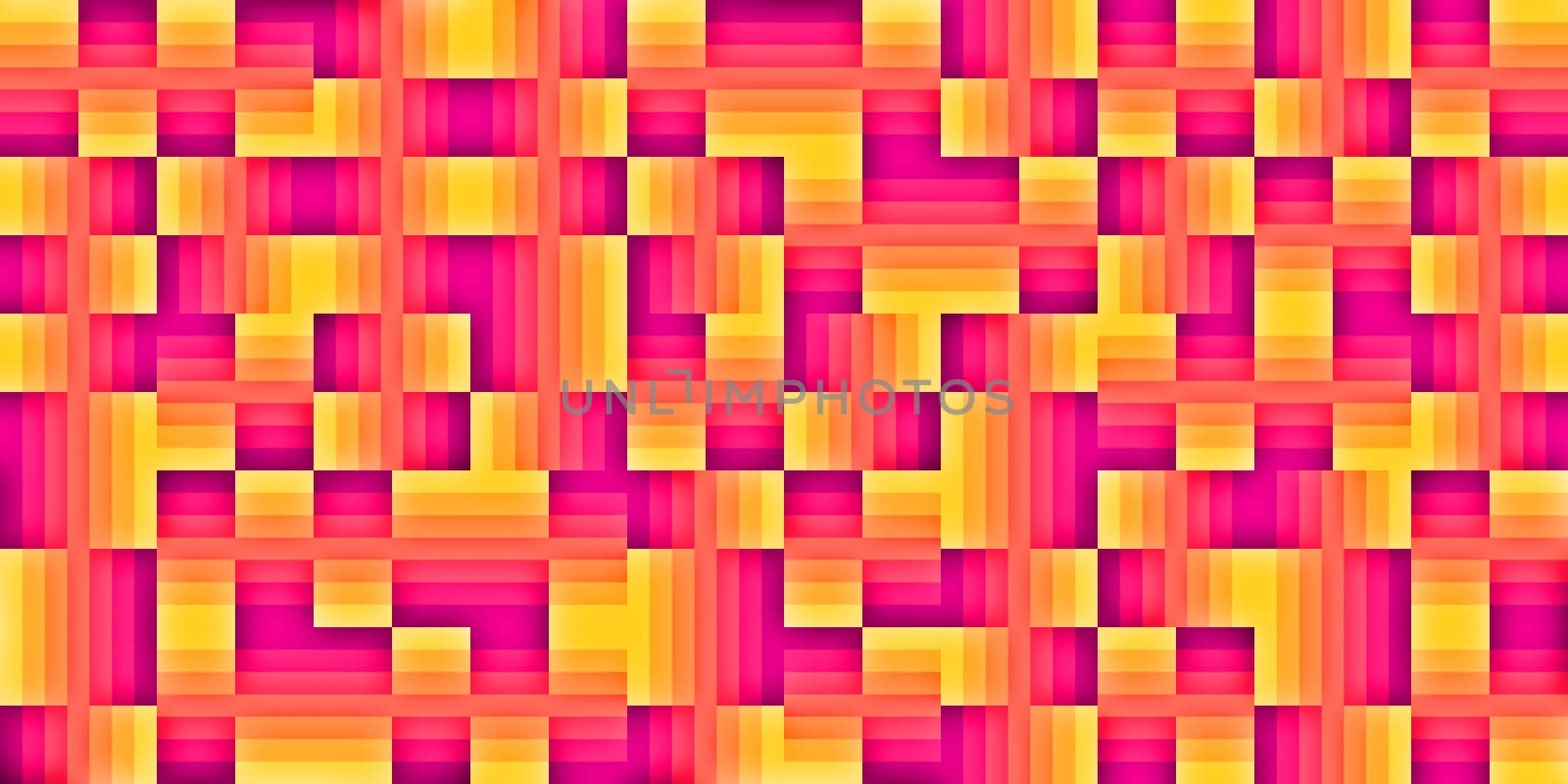 Yellow Pink Modern Random Filling Geometric Shapes Pattern Background Texture.