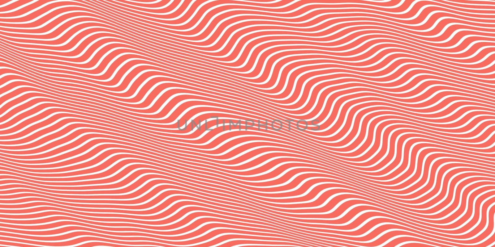 Salmon Seamless Hypnotic Waves Background. Stylish Colorful Ripples Texture. Dynamic Modern Backdrop.
