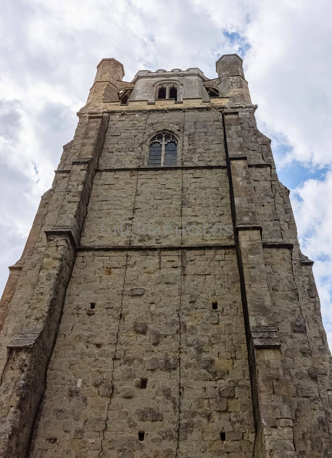 Chichester Cathedral (Cathedral Church of the Holy Trinity) free-standing medieval bell tower known as campanile in Chichester, West Sussex, United Kingdom on 14 July 2019