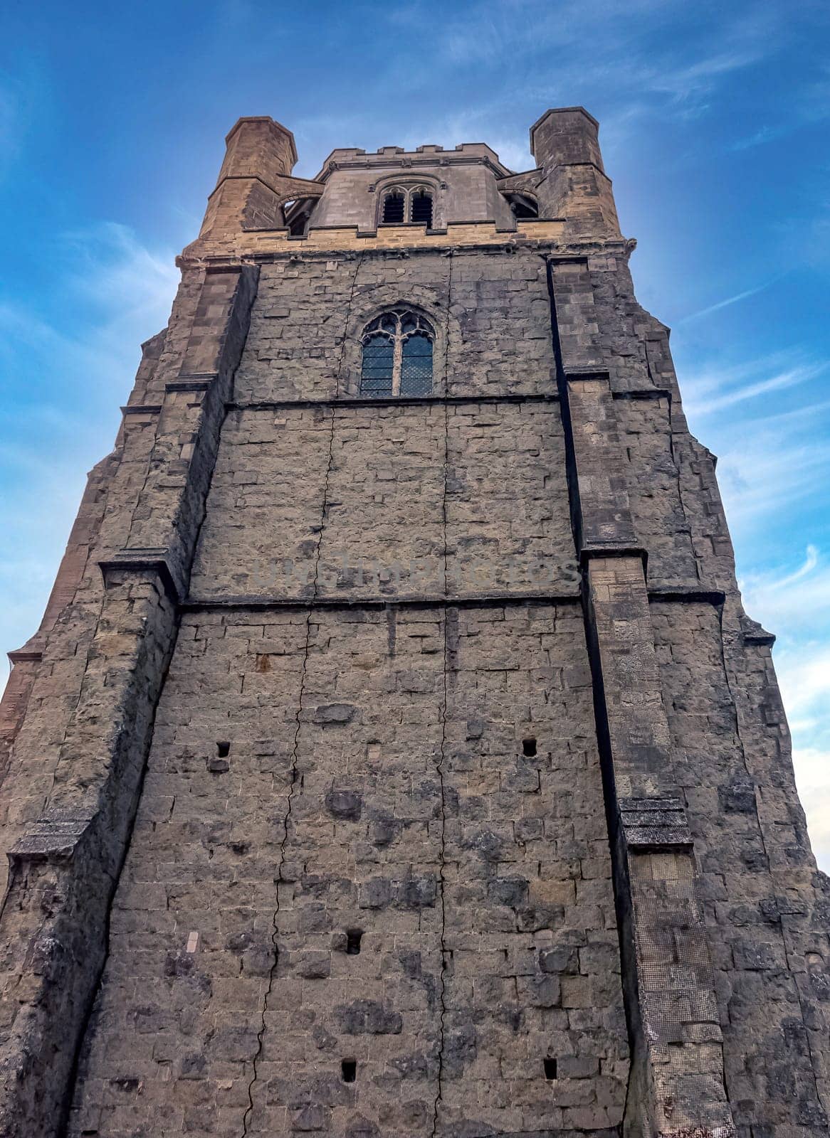 Chichester Cathedral (Cathedral Church of the Holy Trinity) free-standing medieval bell tower known as campanile in Chichester, West Sussex, United Kingdom on 14 July 2019