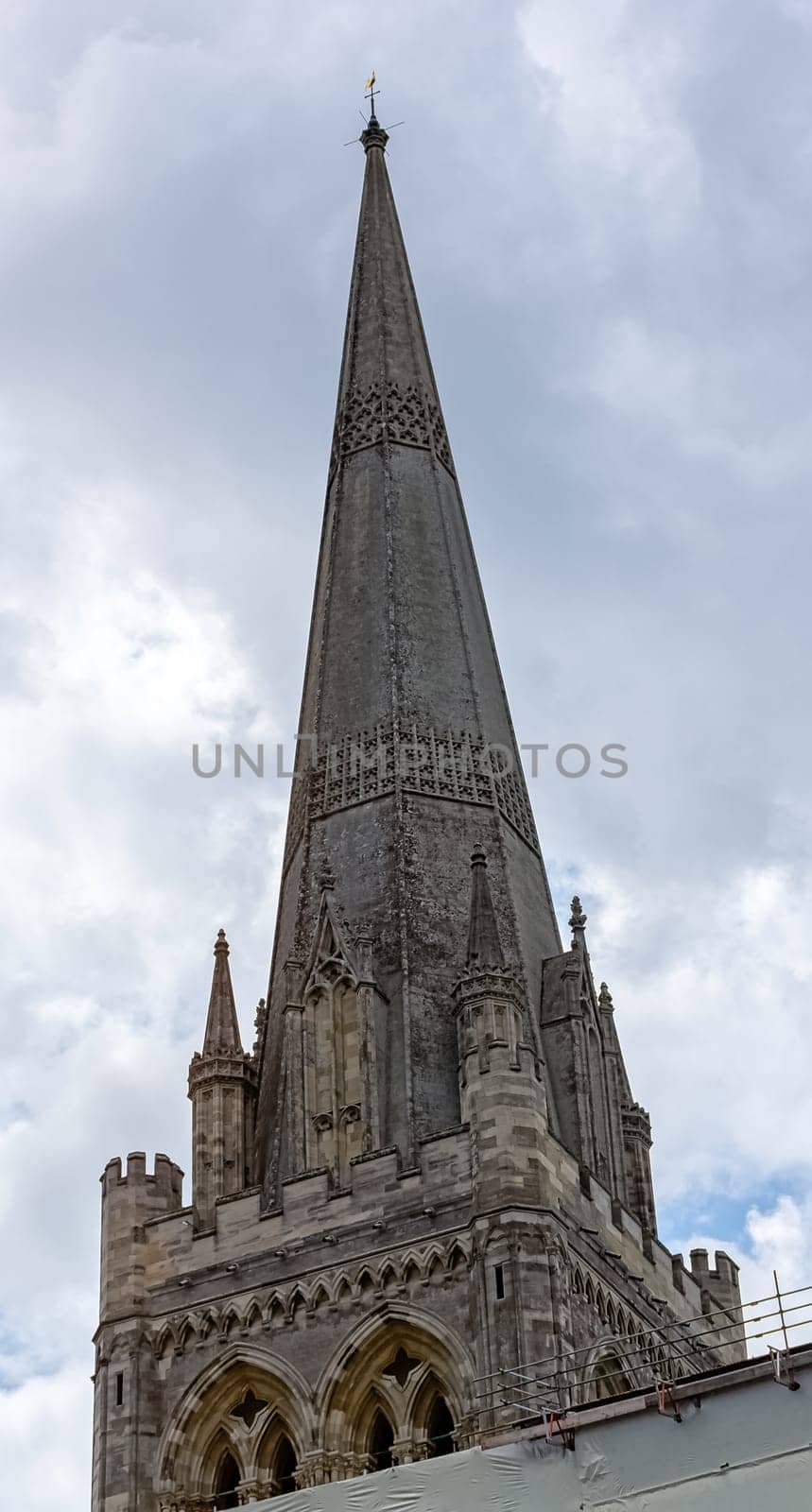 Chichester Cathedral, formally known as the Cathedral Church of the Holy Trinity in Chichester, West Sussex, United Kingdom on 14 July 2019