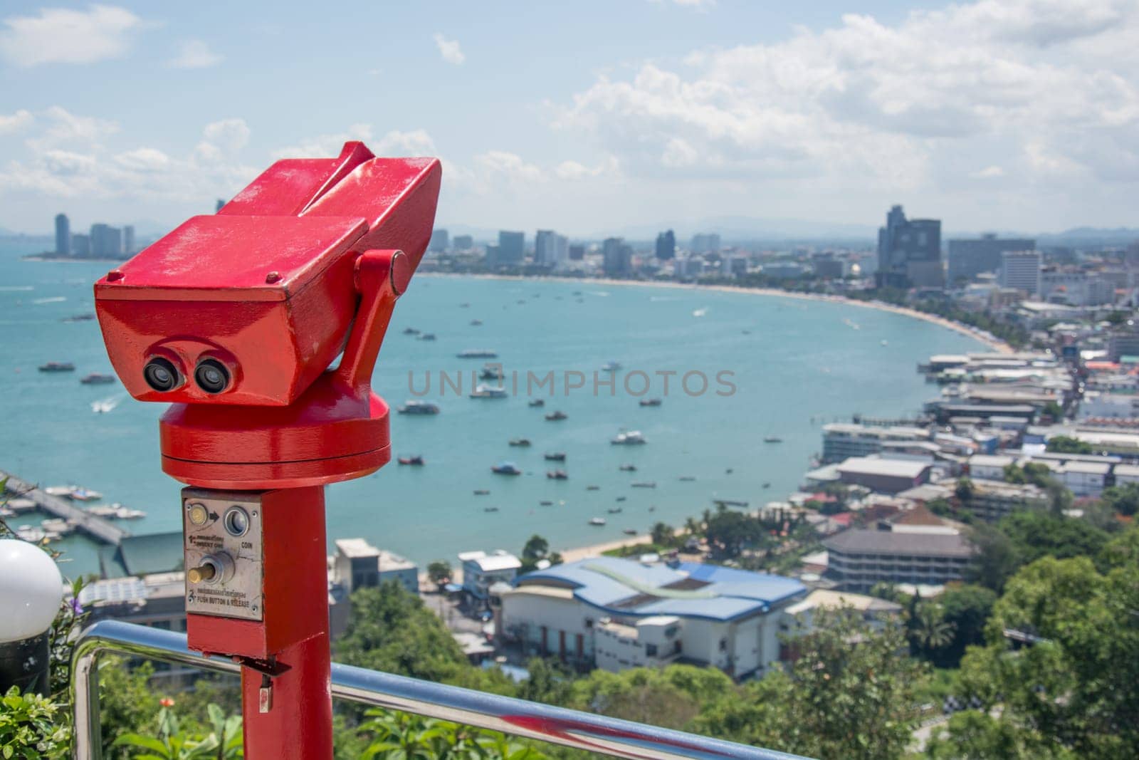 red camera Photo of Aerial zoom at pattaya