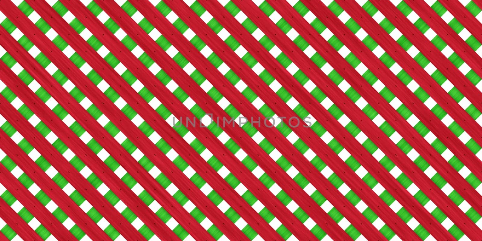 Christmas Seamless Wood Lattice Background. Diagonal Wooden Planks Fence Panel Texture. Decorative Outdoor Exterior Backdrop.