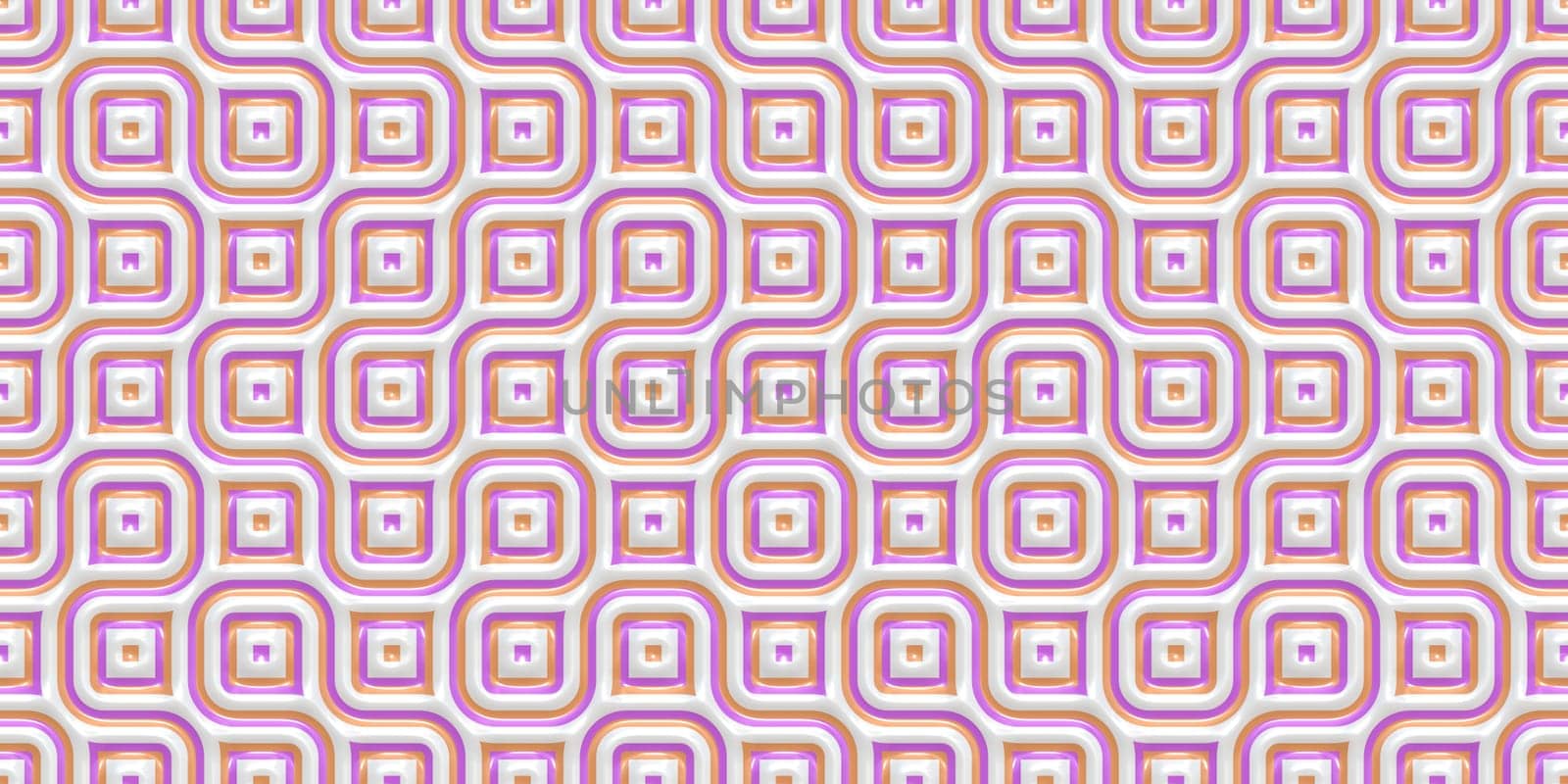 Rose Seamless Truchet Tilling Background. Geometric Mosaic Connections Texture. Tile Circles Labyrinth Backdrop.