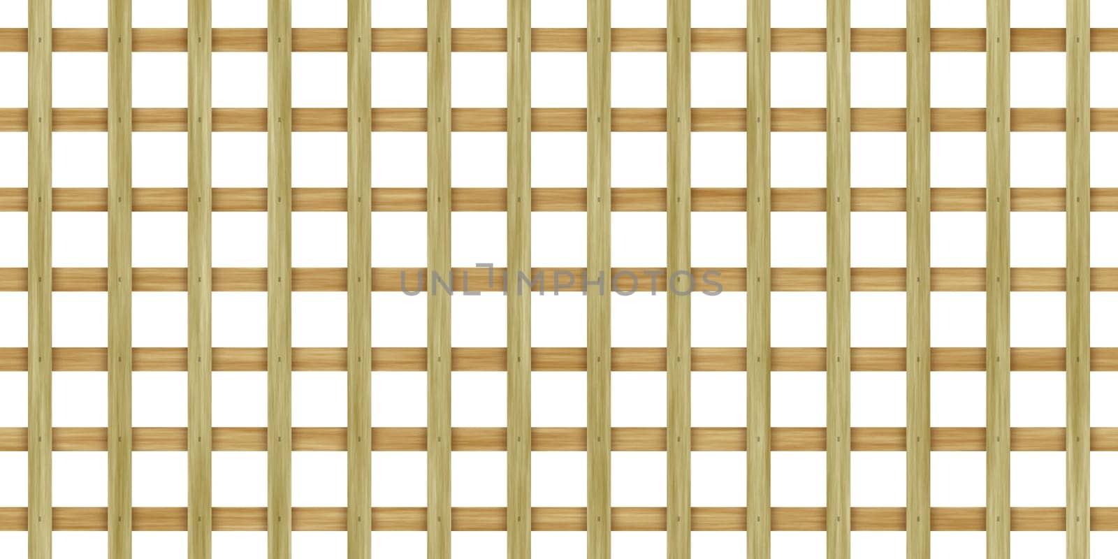 Seamless Light Wood Lattice Background. Decorative Outdoor Exterior Backdrop.