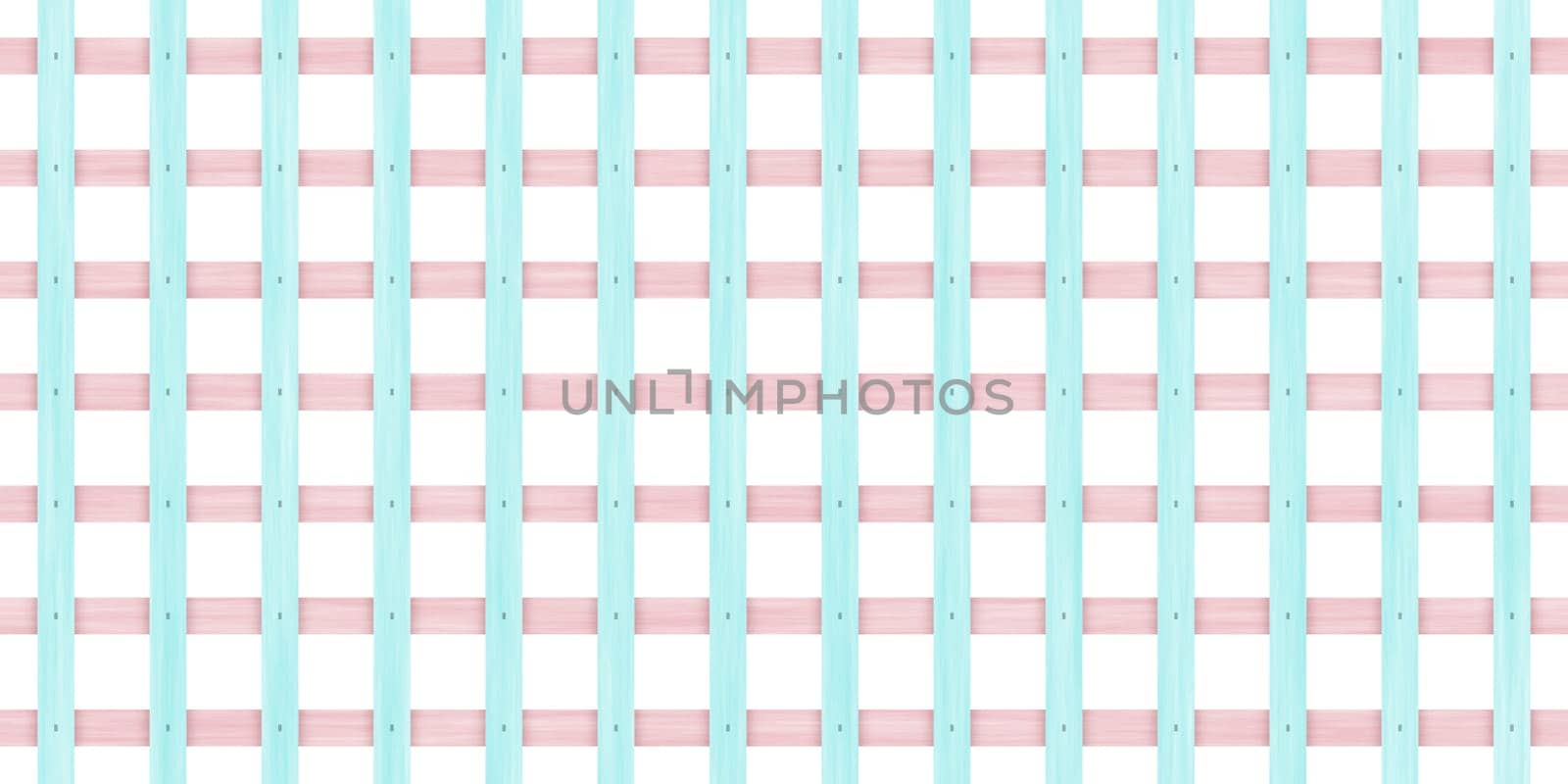 Light Blue Seamless Wood Lattice Background. Diagonal Wooden Planks Fence Panel Texture. Decorative Outdoor Exterior Backdrop.