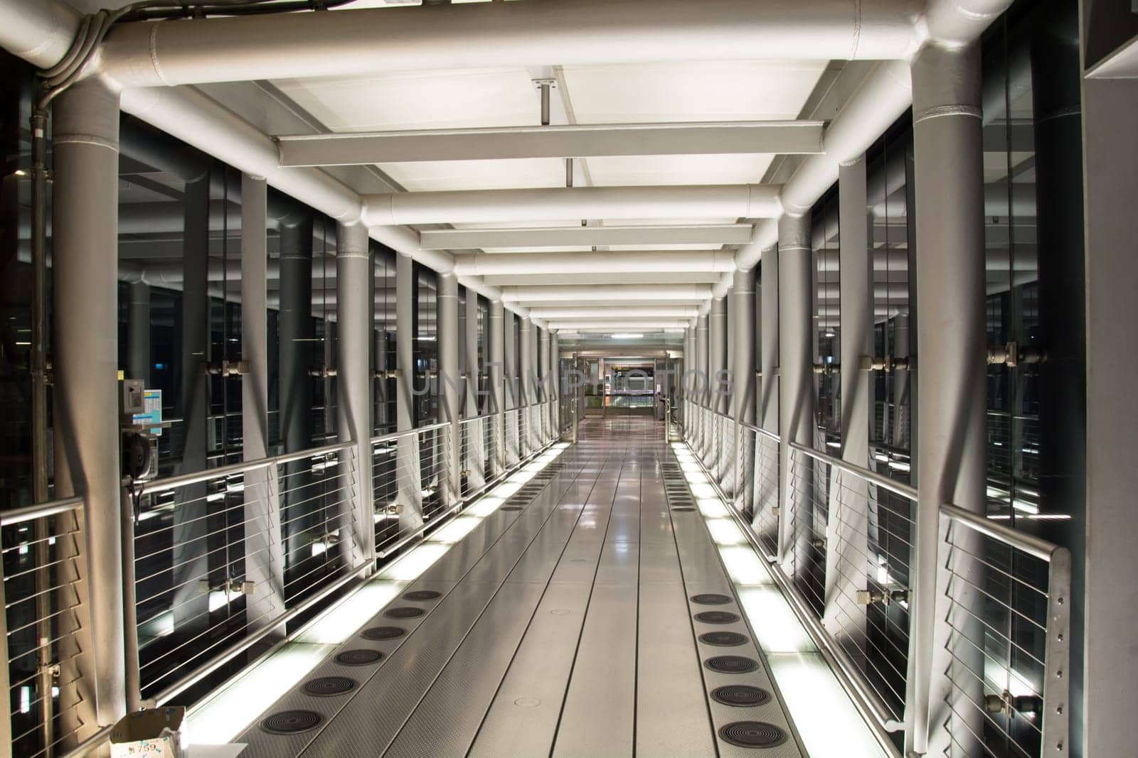 Travelator Tunnel in Airport Concourse