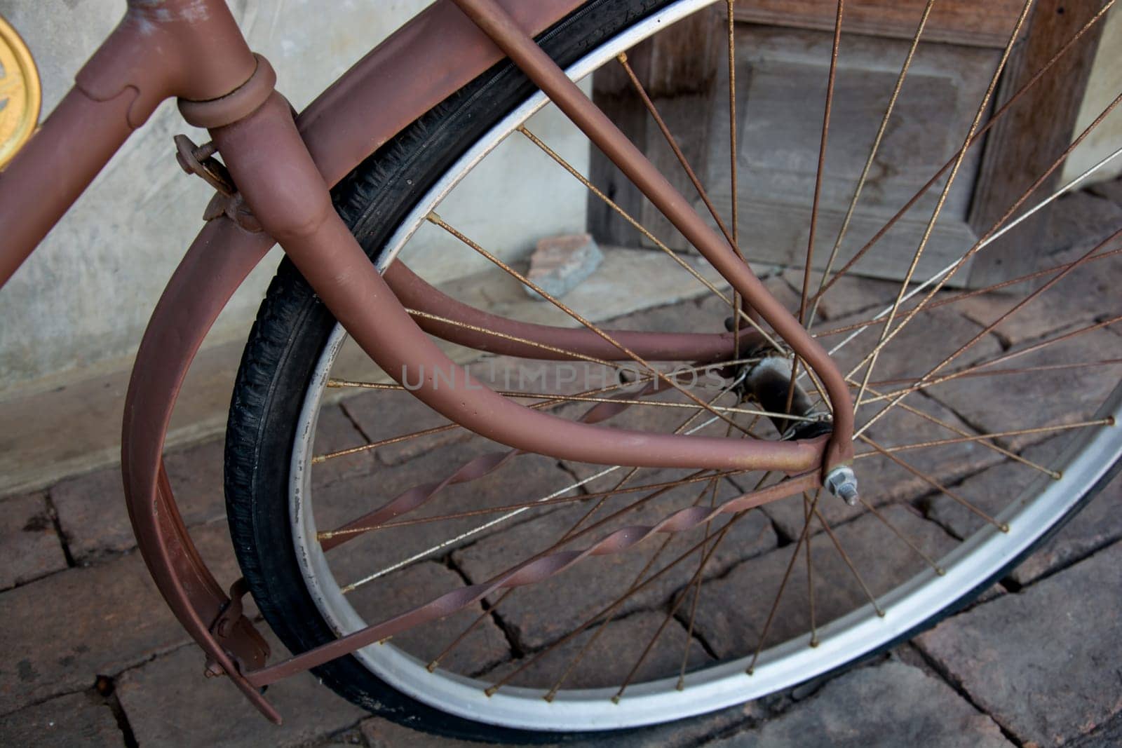 Vintage bicycle detail close up