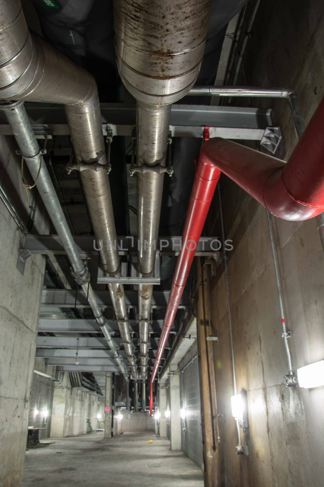 Big pipe under the building underground