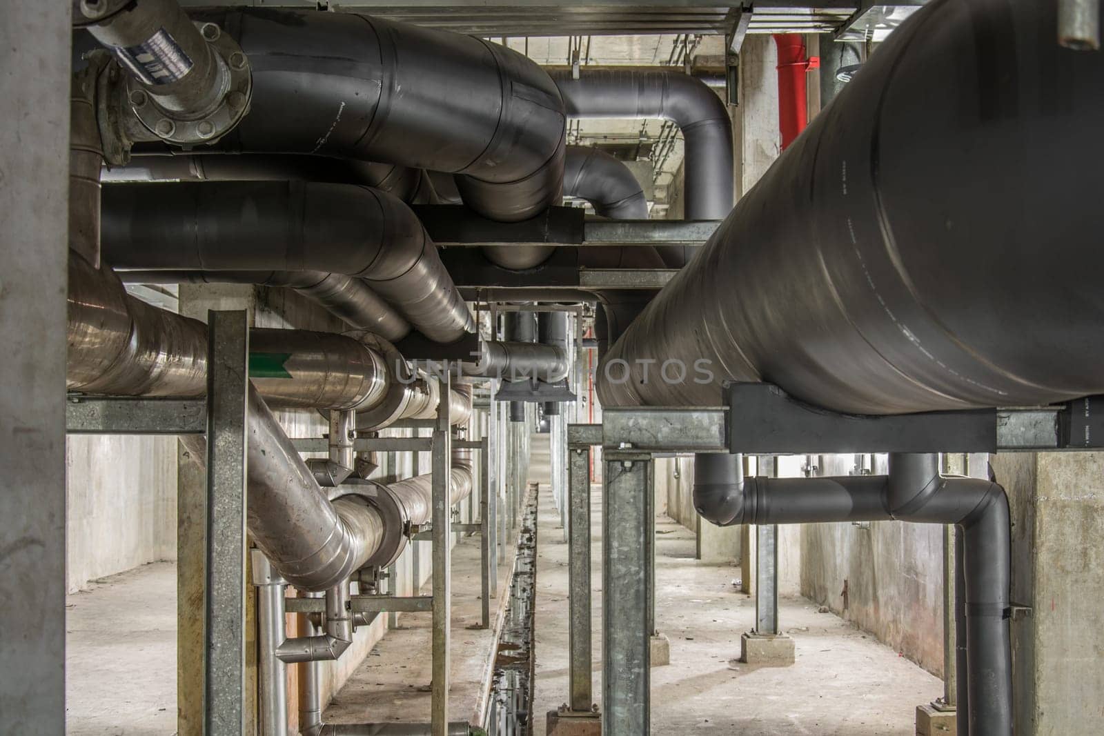 Big pipe under the building underground