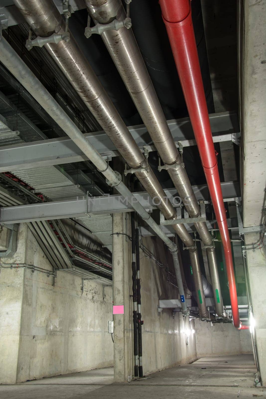 Big pipe under the building underground