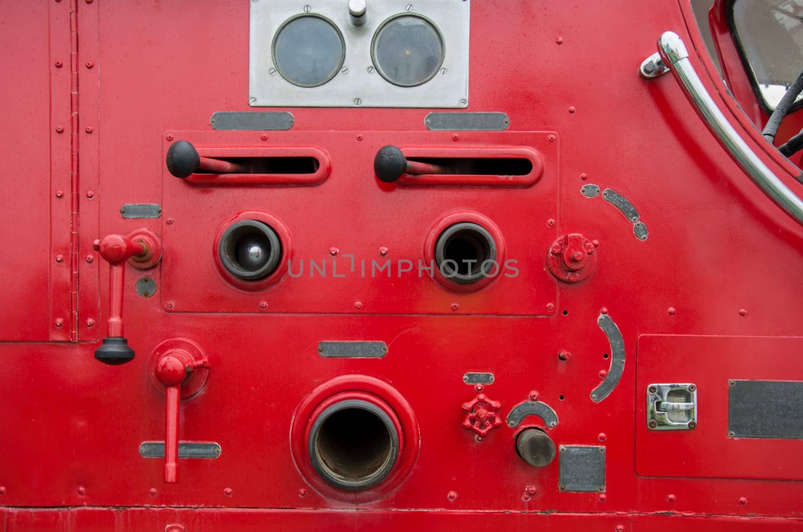 vintage valve main control Fire truck car firefighter rescue