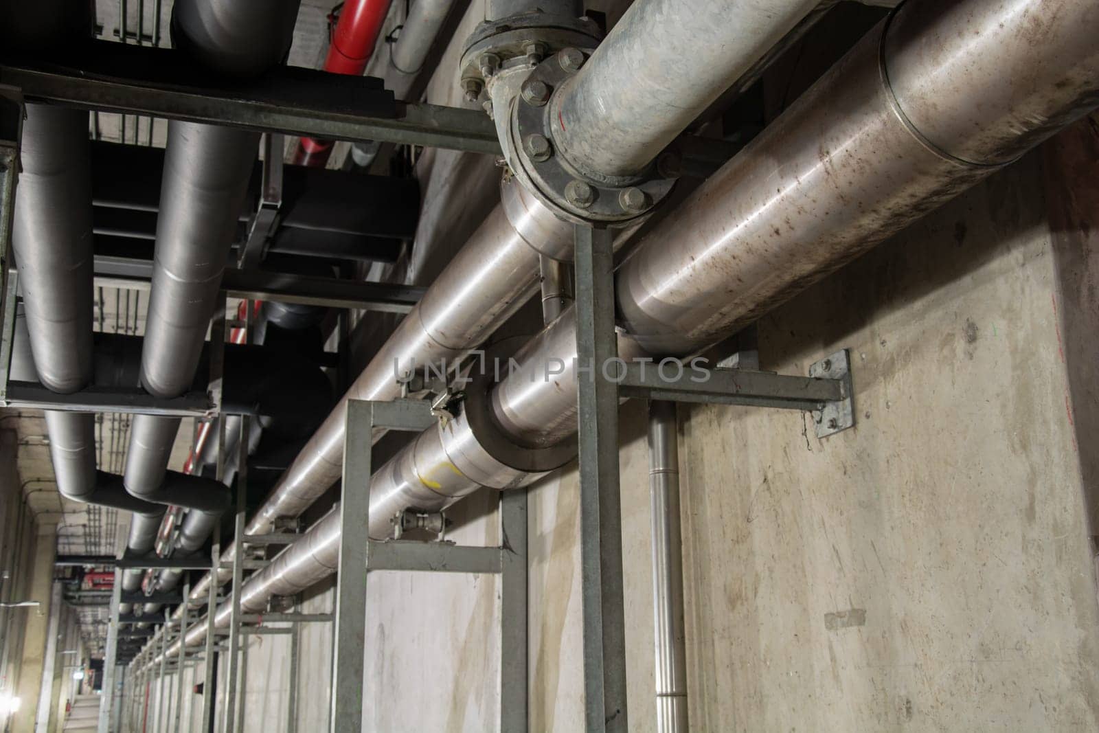 Big pipe under the building underground