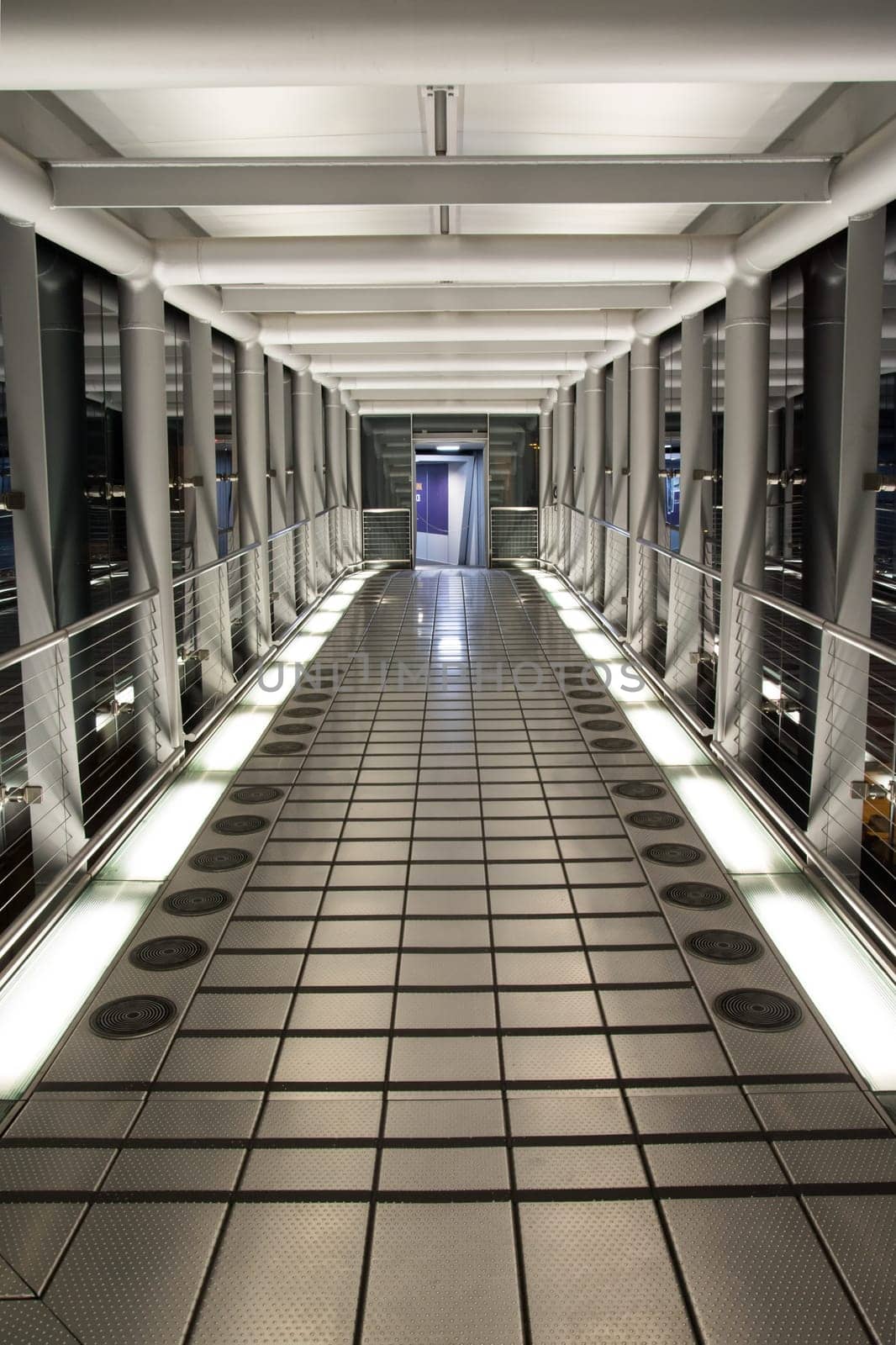 Travelator Tunnel in Airport Concourse