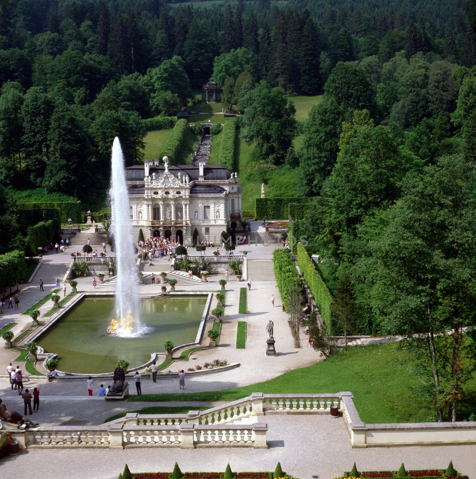 Gardens of Palace Linderhof in Bavaria, Germany