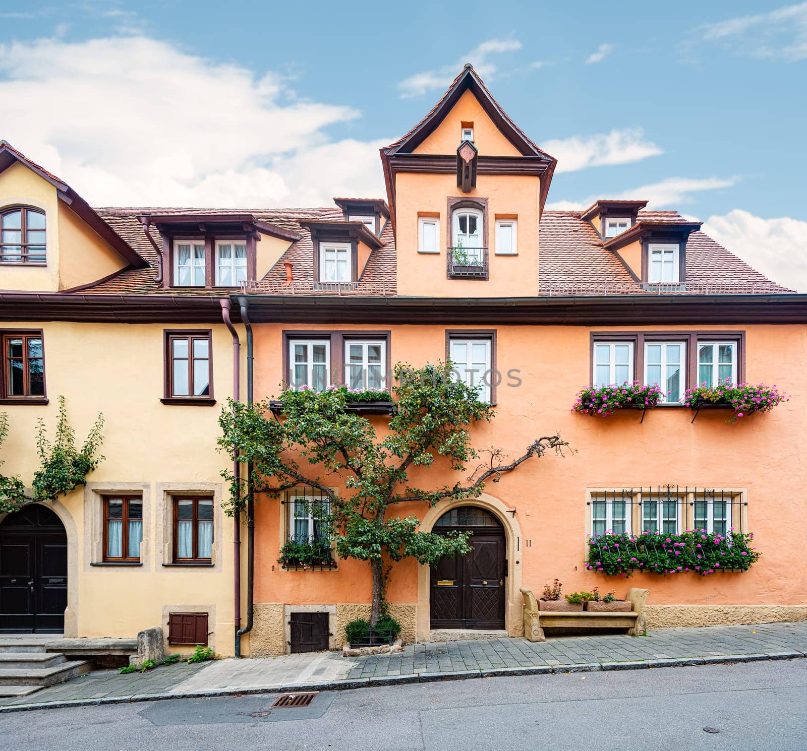 Rothenburg Ob Der Tauber city in Bavaria, Germany. Architecture of old german town.