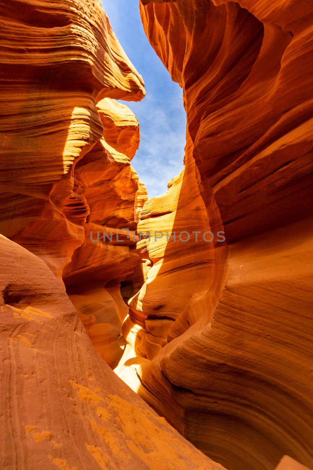 Lower Antelope Canyon or Corkscrew slot canyon National park in the Navajo Reservation near Page, Arizona USA. Antelope canyon is United States landmark and tourist spot.