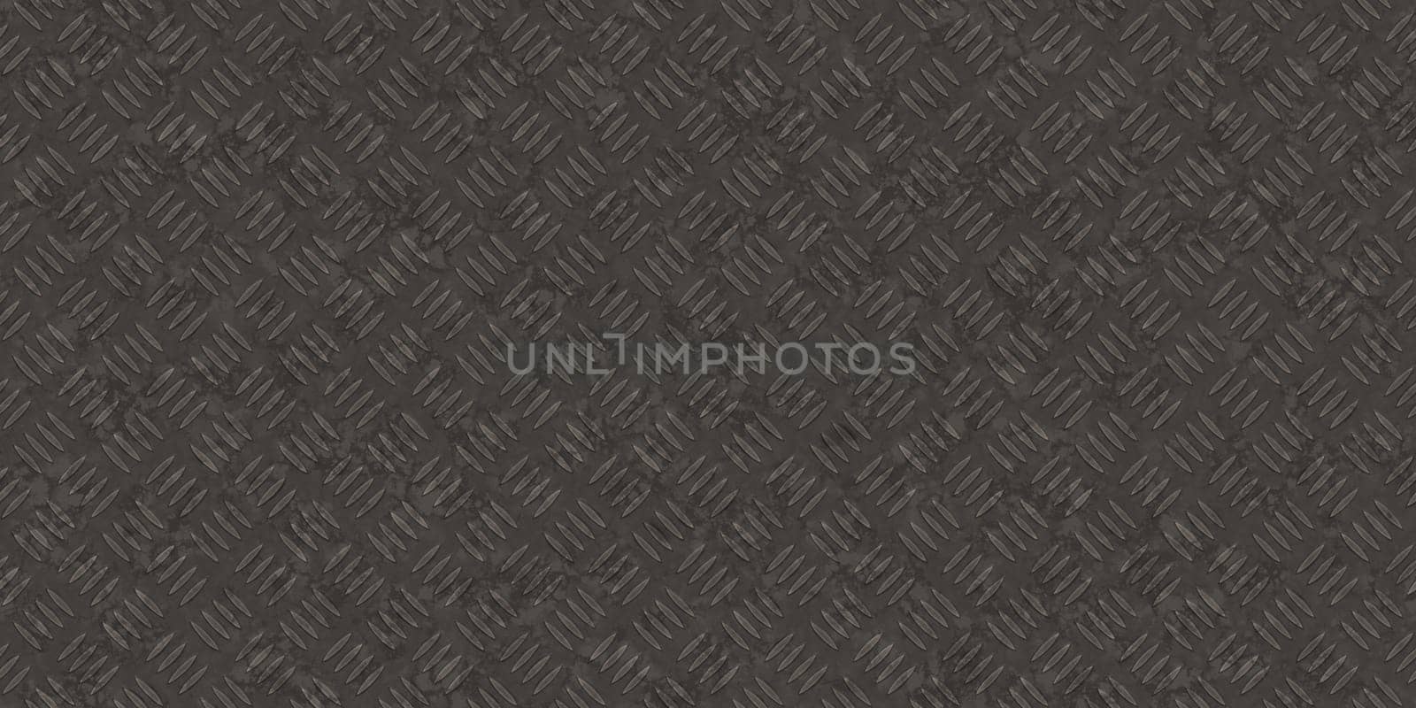 Seamless metallic diamond plate pattern surface. Dirty steel floor pattern texture.