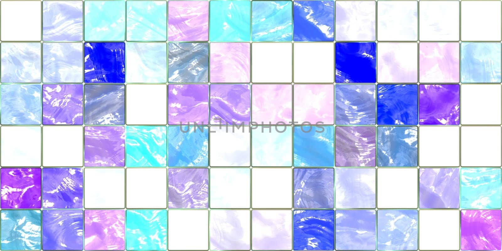 Aqua Sky Blue Modern Tiled Ceramic Mosaic Tiles Material Texture. Good for Interior Design