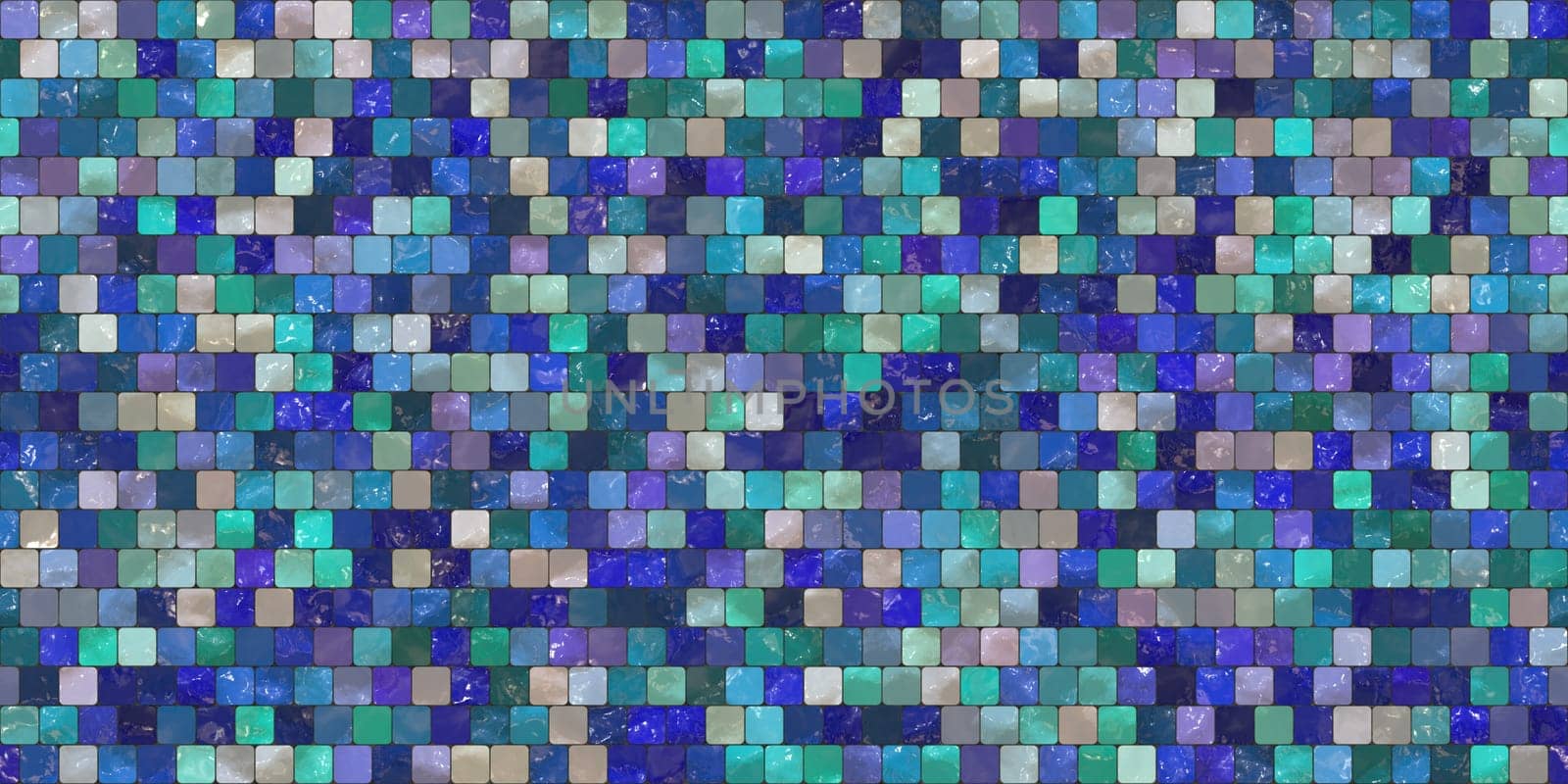 Royal Blue Modern Tiled Ceramic Mosaic Tiles Material Texture. Good for Interior Design