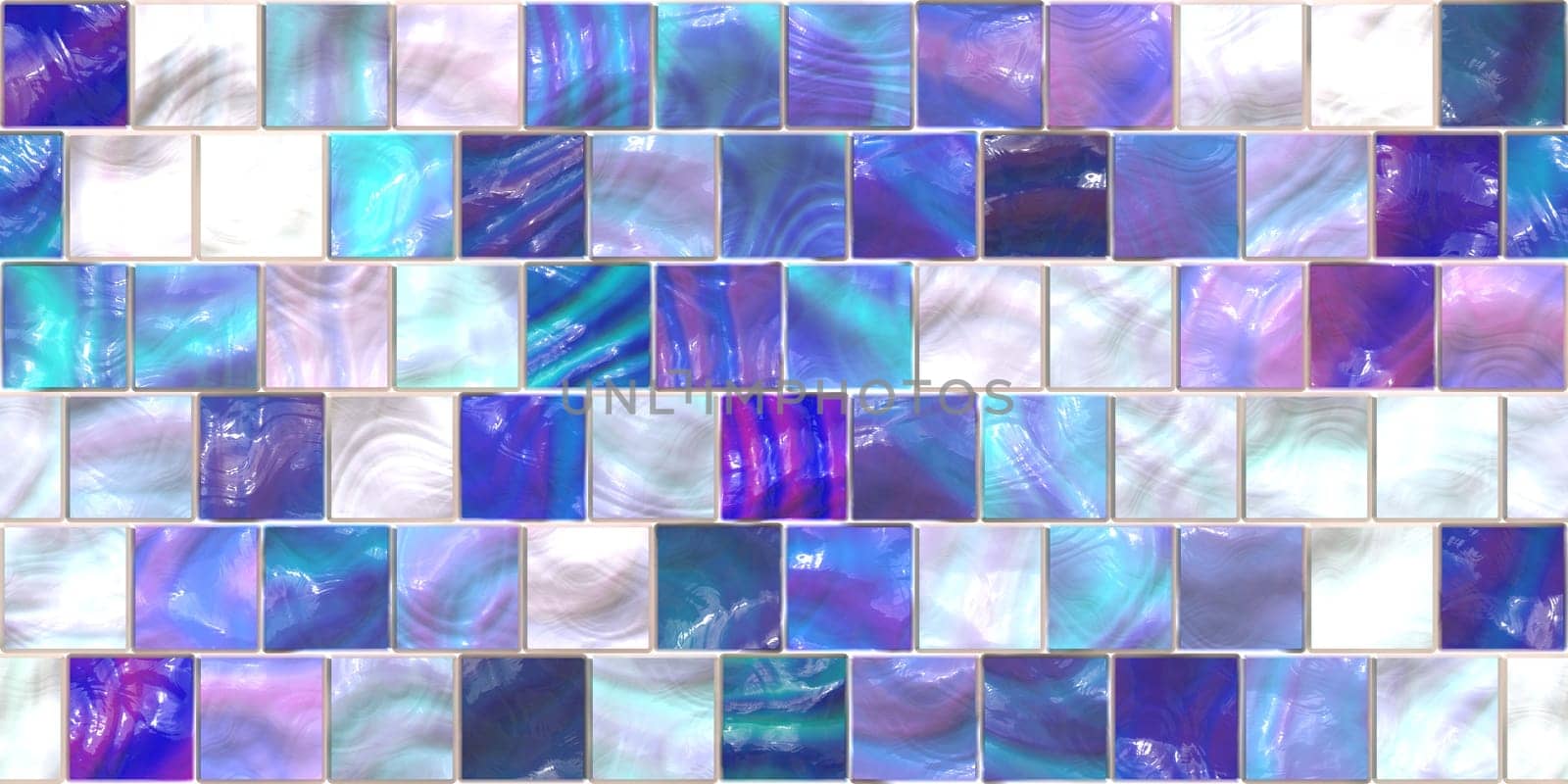 Purple White Lilac Modern Tiled Ceramic Mosaic Tiles Material Texture. Good for Interior Design