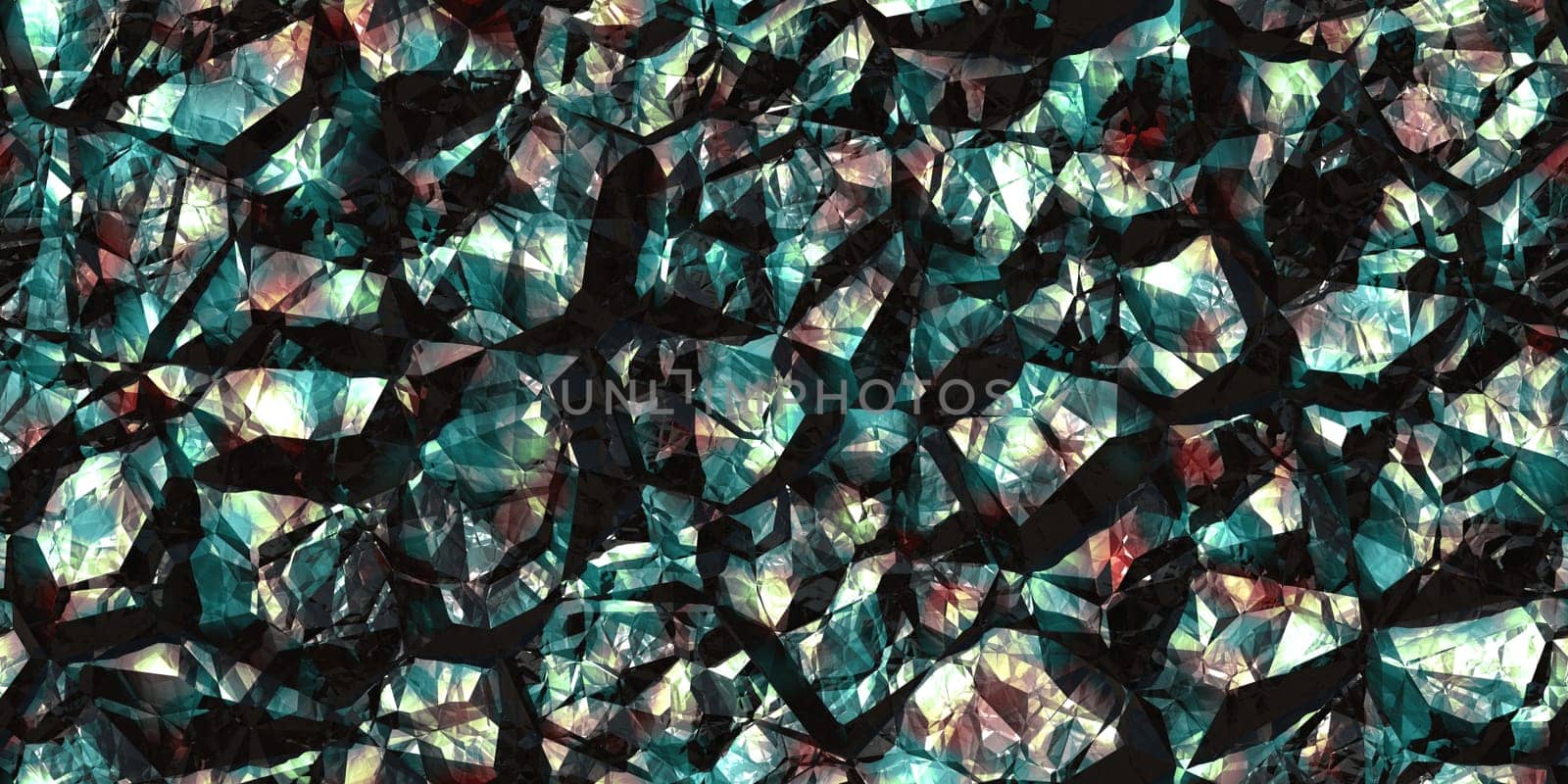 Black blue gemstone seamless pattern. Shiny colors rock stone texture. Crystal gem wall background.