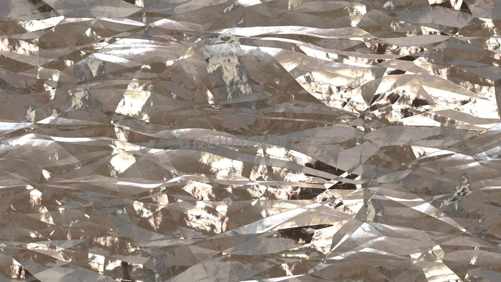 Light rose shiny crumpled metallic foil seamless background texture surface.