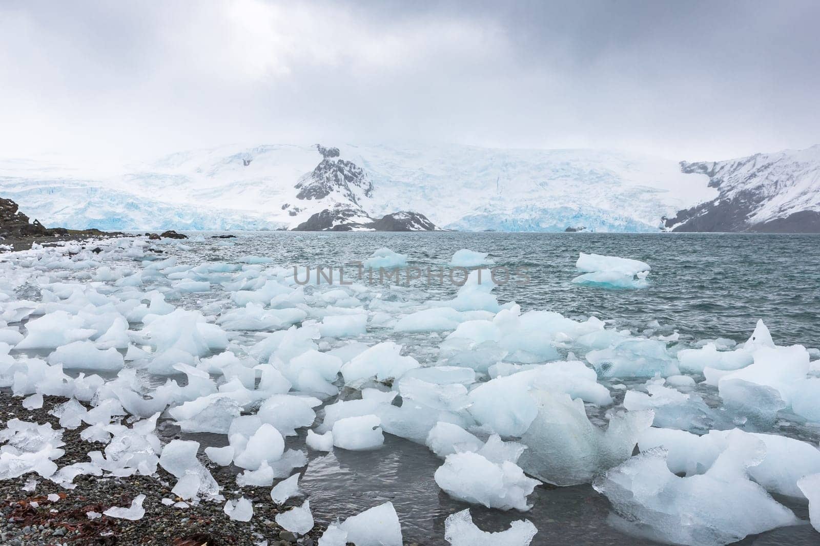 Beautiful landscape and scenery in Antarctica. Freezing