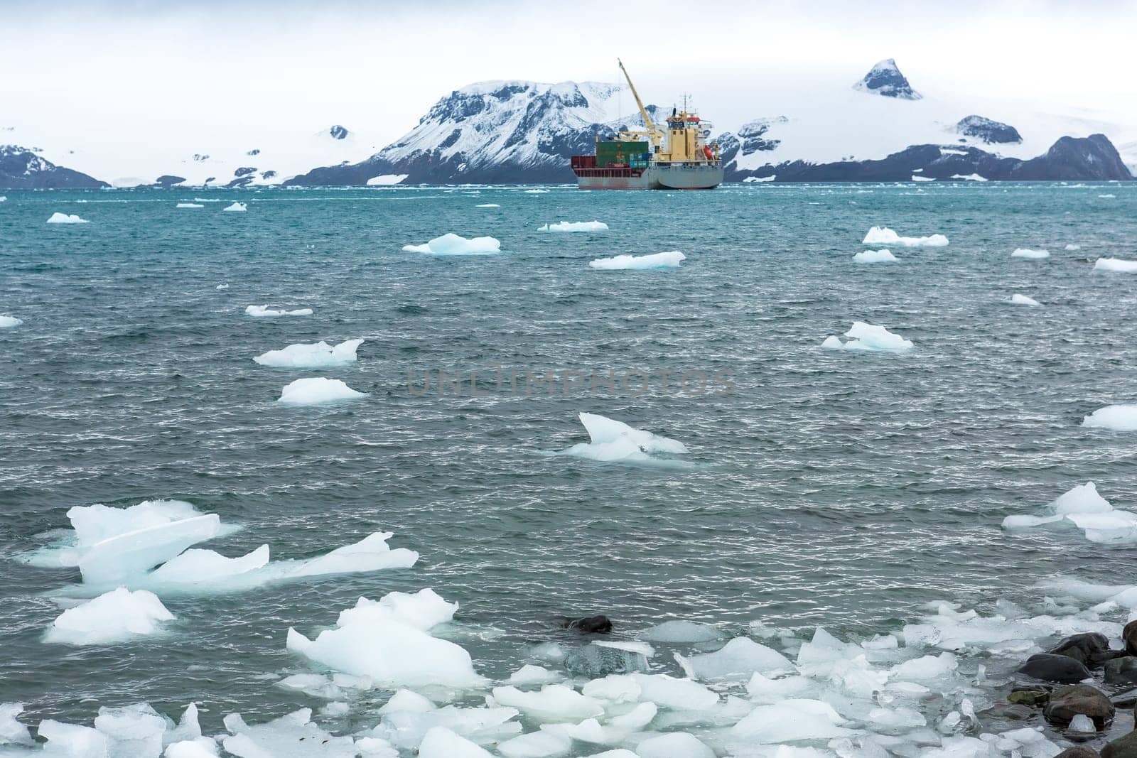 Beautiful landscape and scenery in Antarctica. Freezing