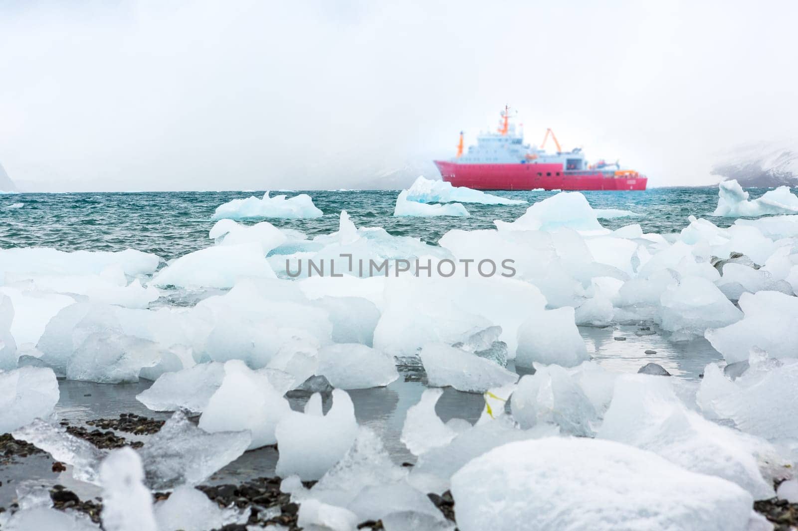 Beautiful landscape and scenery in Antarctica. Freezing