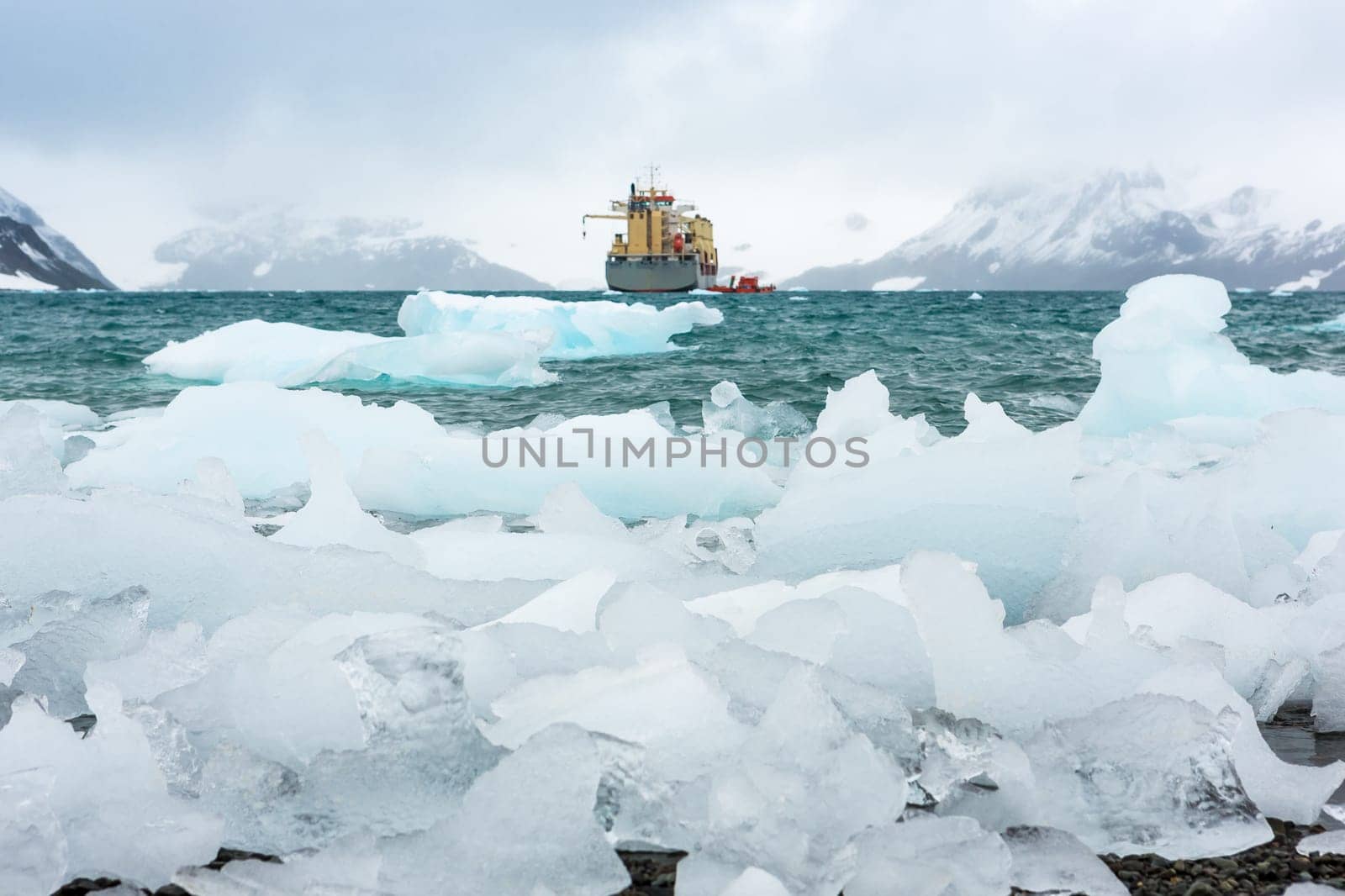 Beautiful landscape and scenery in Antarctica. Freezing