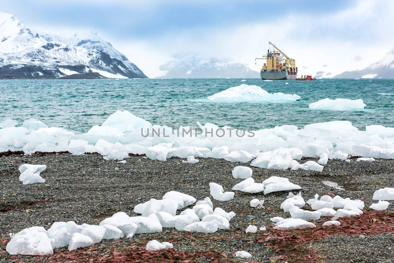 Beautiful landscape and scenery in Antarctica. Freezing
