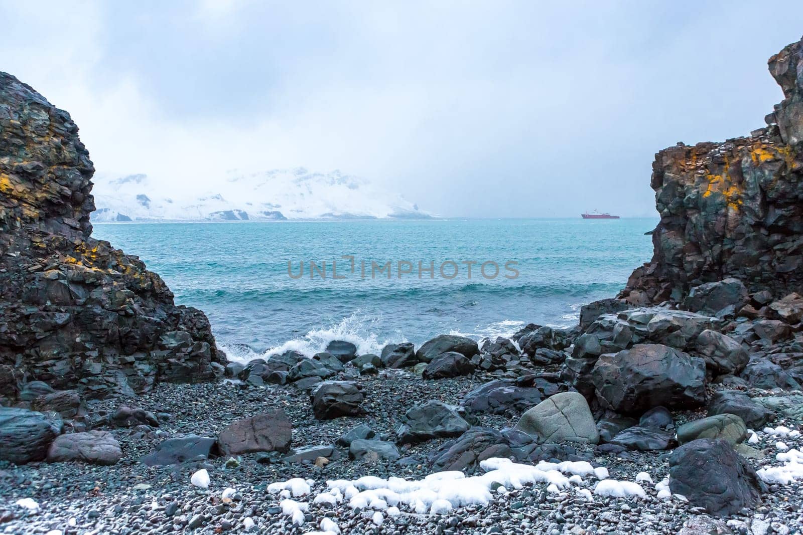 Beautiful landscape and scenery in Antarctica. Freezing