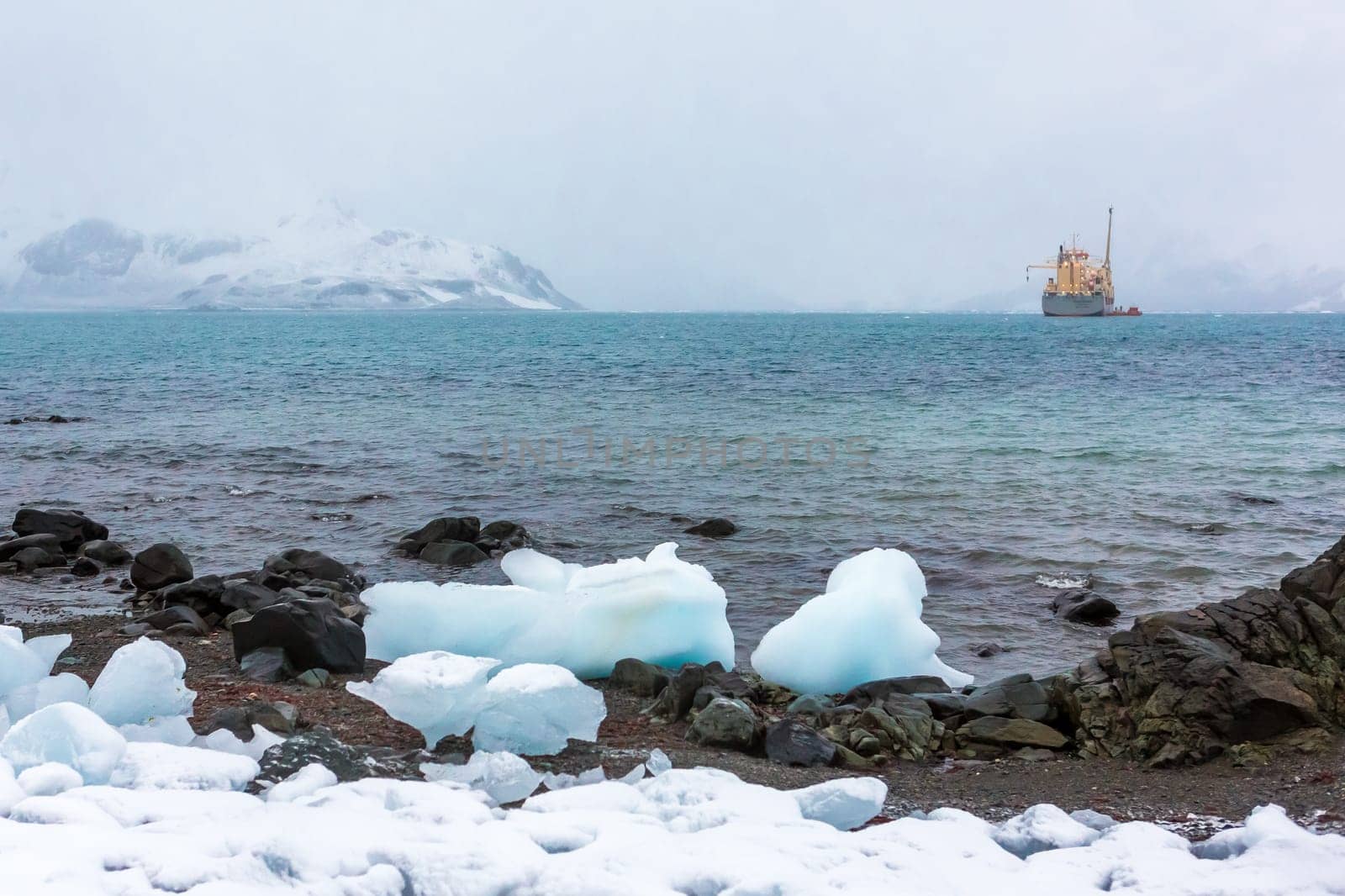 Beautiful landscape and scenery in Antarctica. Freezing