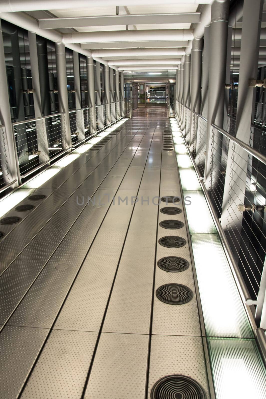 Travelator Tunnel in Airport Concourse