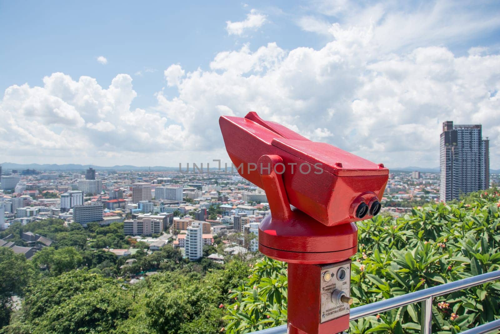 red camera Photo of Aerial zoom at pattaya