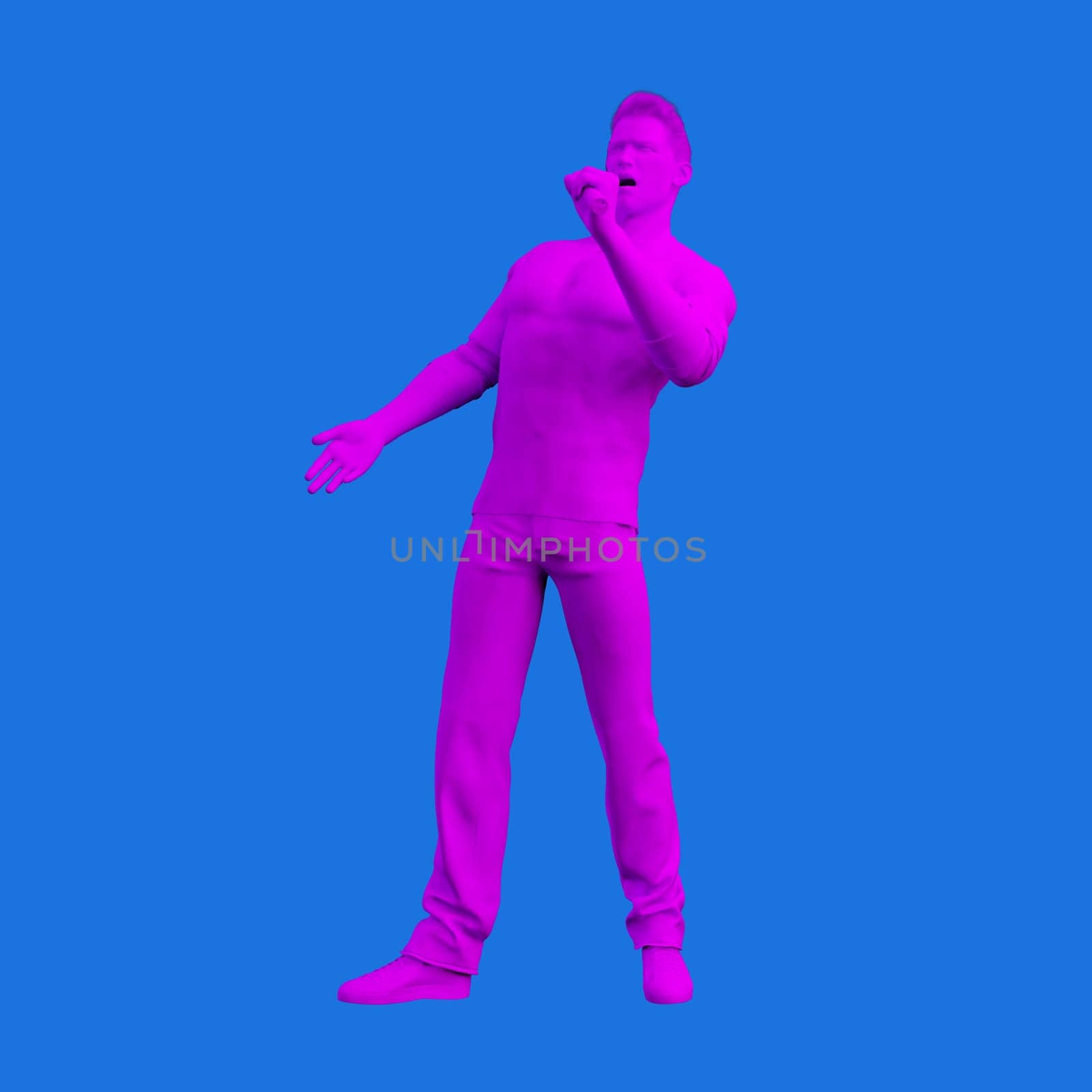 Talented Singer Playing in Concert Concept